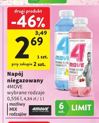 Napój niegazowany 4Move promocja w Intermarche