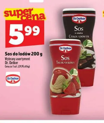 Sos do lodów Dr. Oetker o smaku czekoladowym promocja w TOPAZ