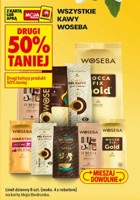 Wszystkie kawy Woseba DRUGA -50% promocja w Biedronka
