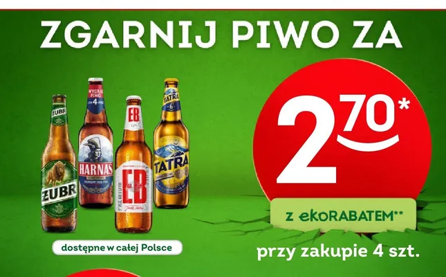 Piwo Tatra Jasne Pełne promocja w Żabka