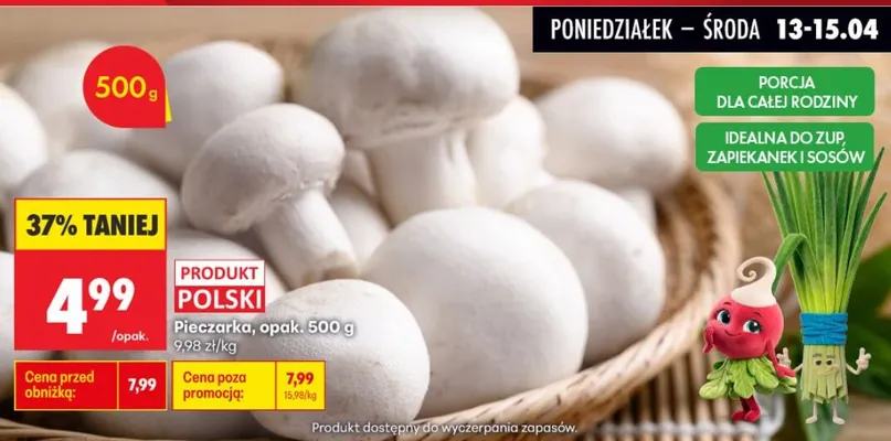 Pieczarka promocja w Biedronka