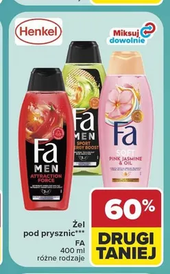Żel pod prysznic Fa Soft Pink Jasmine & Oil promocja w Carrefour