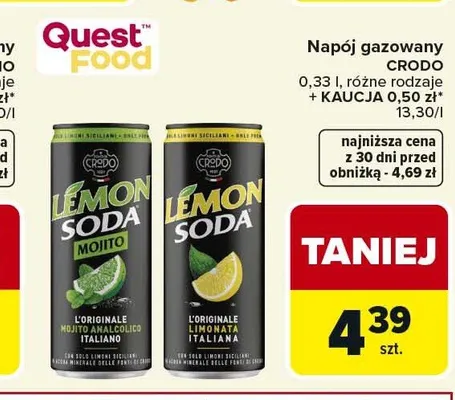 Napój gazowany CRODO promocja w Carrefour