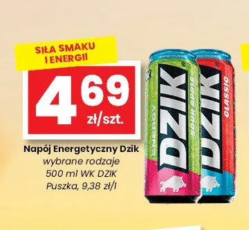 Napój energetyczny Dzik promocja w emma MARKET