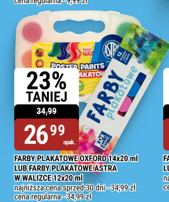 Farby plakatowe Astra w walizce promocja w bi1