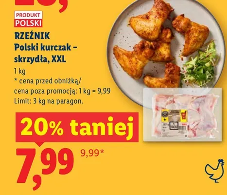 Polski kurczak - skrzydła, XXL promocja w Lidl