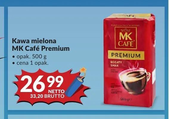 Kawa mielona MK Café Premium promocja w Makro