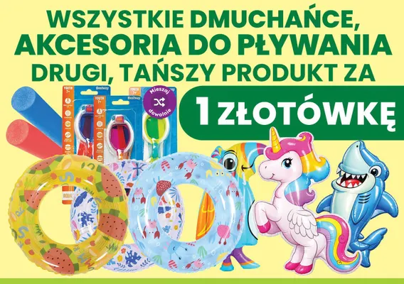 Dmuchańce, akcesoria do pływania promocja w Dino