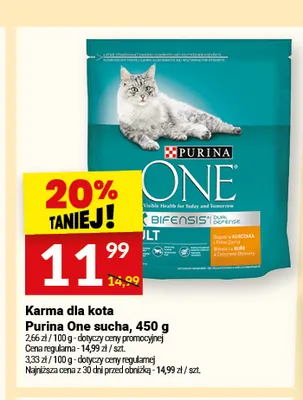 Karma dla kota Purina One sucha promocja w Twój Market