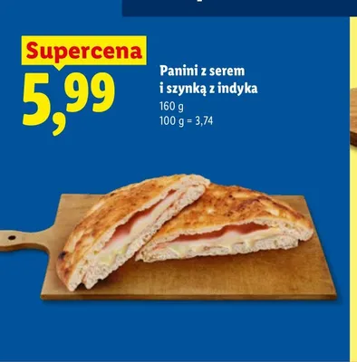 Panini z serem i szynką z indyka promocja w Lidl