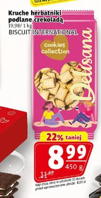 Kruche herbatniki podlane czekoladą Delisana promocja w Prim Market