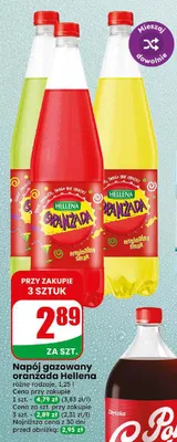 Napój gazowany oranżada żółta Hellena promocja w Dino