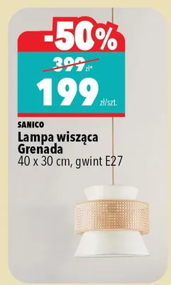 Lampa wisząca Grenada 40x30cm, gwint E27 Sanico promocja w Biedronka Home