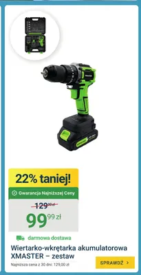 Wiertarko-wkrętarka akumulatorowa 8 v Niteo tools promocja w ERLI