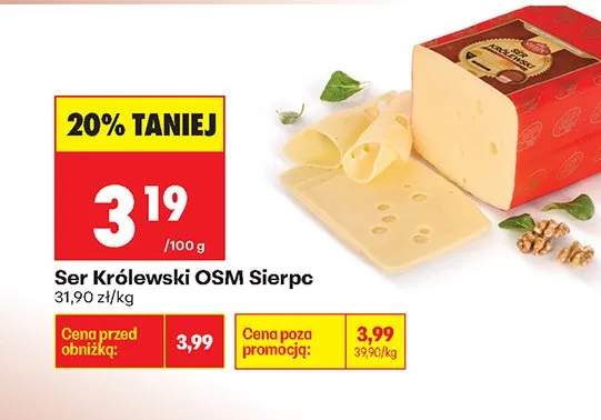 Ser Królewski OSM Sierpc promocja w Biedronka