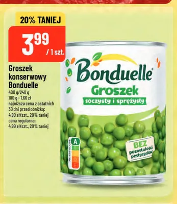 Groszek konserwowy Bonduelle promocja w POLOmarket