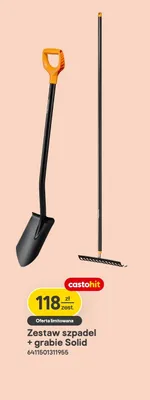Zestaw szpadel + grabie Solid promocja w Castorama