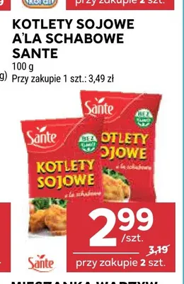Kotlety sojowe a'la schabowe Sante promocja w Stokrotka