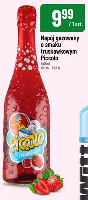 Napój gazowany o smaku truskawkowym Piccolo promocja w POLOmarket