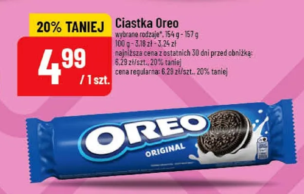 Ciastka Oreo różne rodzaje promocja w POLOmarket