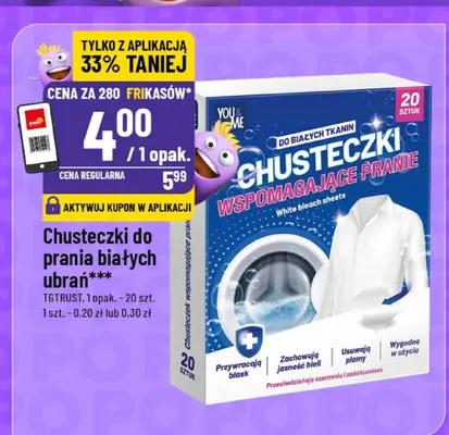 Chusteczki do prania białych ubrań promocja w POLOmarket