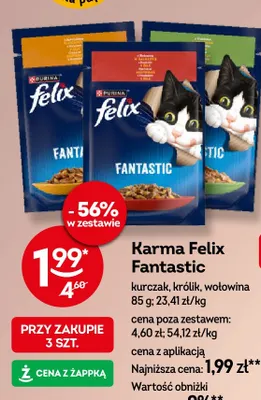 Karma Felix Fantastic wołowina promocja w Żabka
