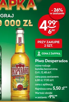 Piwo Desperados promocja w Żabka