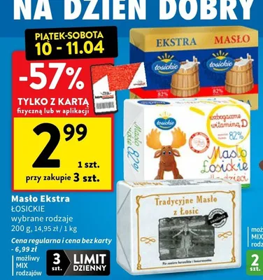 Masło wybrane rodzaje promocja w Intermarche