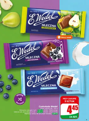 Czekolada mleczna jagodowa E. Wedel promocja w Dino