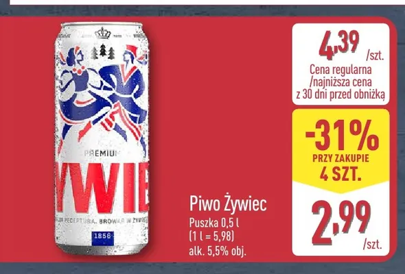 Piwo Żywiec promocja w Aldi