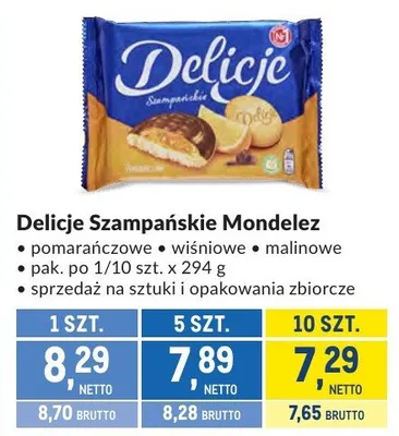 Delicje Szampańskie Mondelez promocja w Makro