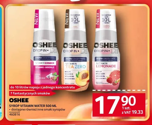 Syrop Drop In Vitamin Tea Zero Oshee promocja w Selgros