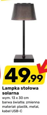 Lampka stołowa solarna promocja w Bricomarche