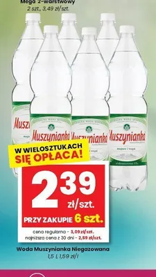 Woda mineralna Muszynianka Niegazowana promocja w emma MARKET