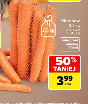 Marchew w siatce promocja w Carrefour
