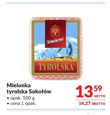 Mielonka tyrolska Sokołów promocja w Makro