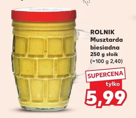 Musztarda biesiadna Rolnik promocja w Kaufland