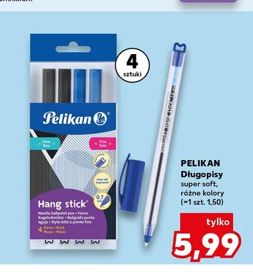 Długopisy super soft Pelikan Hang Stick 4-pak promocja w Kaufland