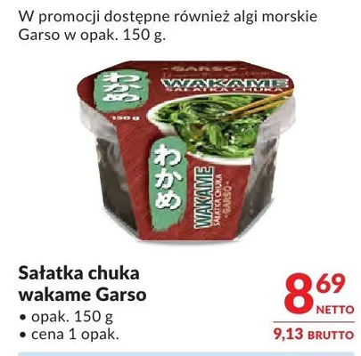 Sałatka chuka wakame Garso promocja w Makro