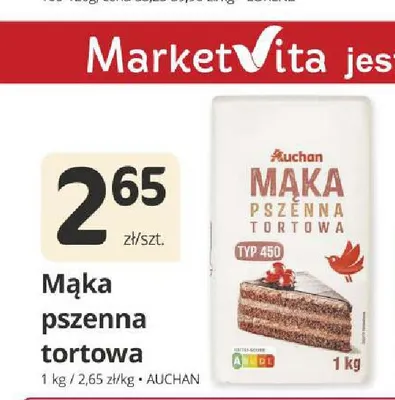 Mąka pszenna tortowa Auchan promocja w Marketvita