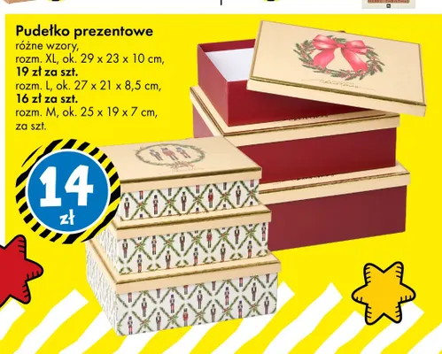 Pudełko prezentowe L 27x21x8,5 cm promocja w Tedi