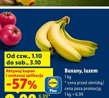 Banany luzem promocja w Lidl