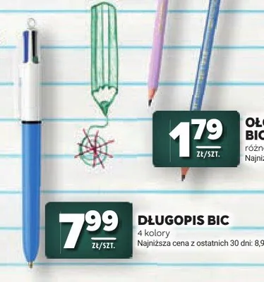 Długopis BIC 4 kolory promocja w Stokrotka
