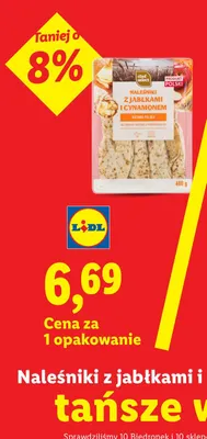 Naleśniki z jabłkami i cynamonem Chef Select promocja w Lidl