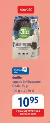 Jagody liofilizowane dmBio promocja w Drogerie DM