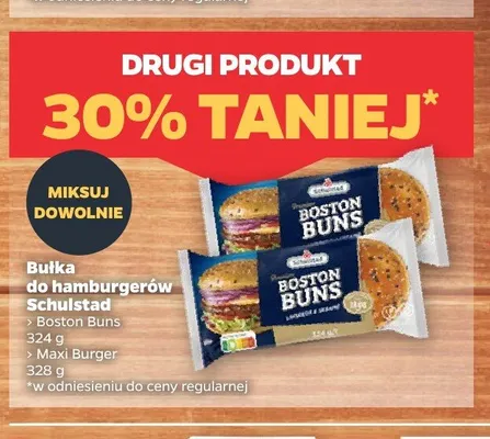 Bułka do hamburgerów Boston Buns Schulstad promocja w Netto