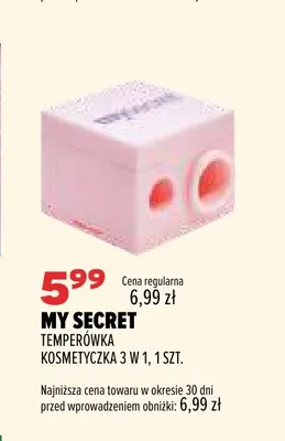 Temperówka kosmetyczna 3 w 1 My Secret promocja w Drogerie Natura