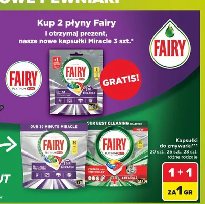 Kapsułki do zmywarki Fairy Platinum Plus 20 szt. promocja w Carrefour Market