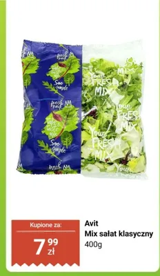 Mix sałat klasyczny promocja w Dino