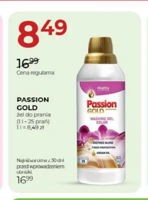 Żel do prania Passion Gold Highly Professional promocja w Drogerie Jawa